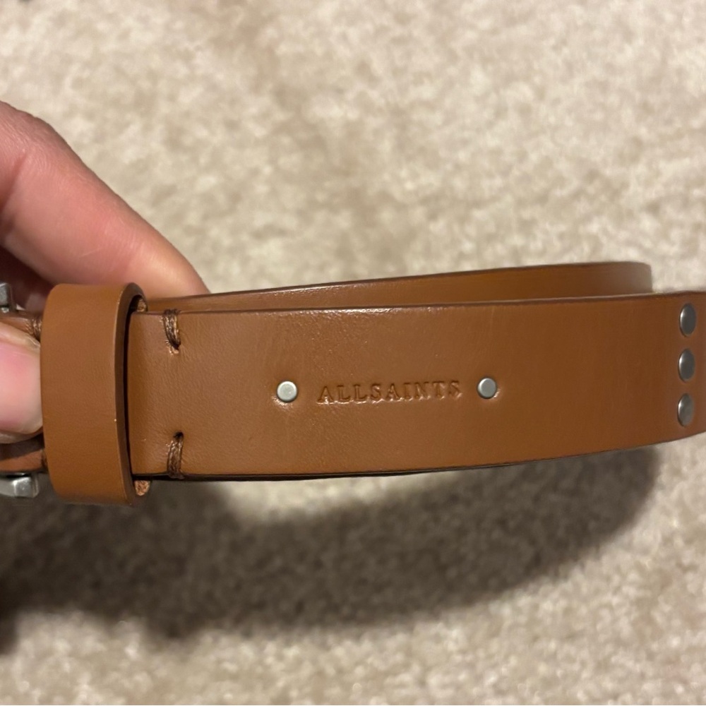All Saints stud Leather Belt size L